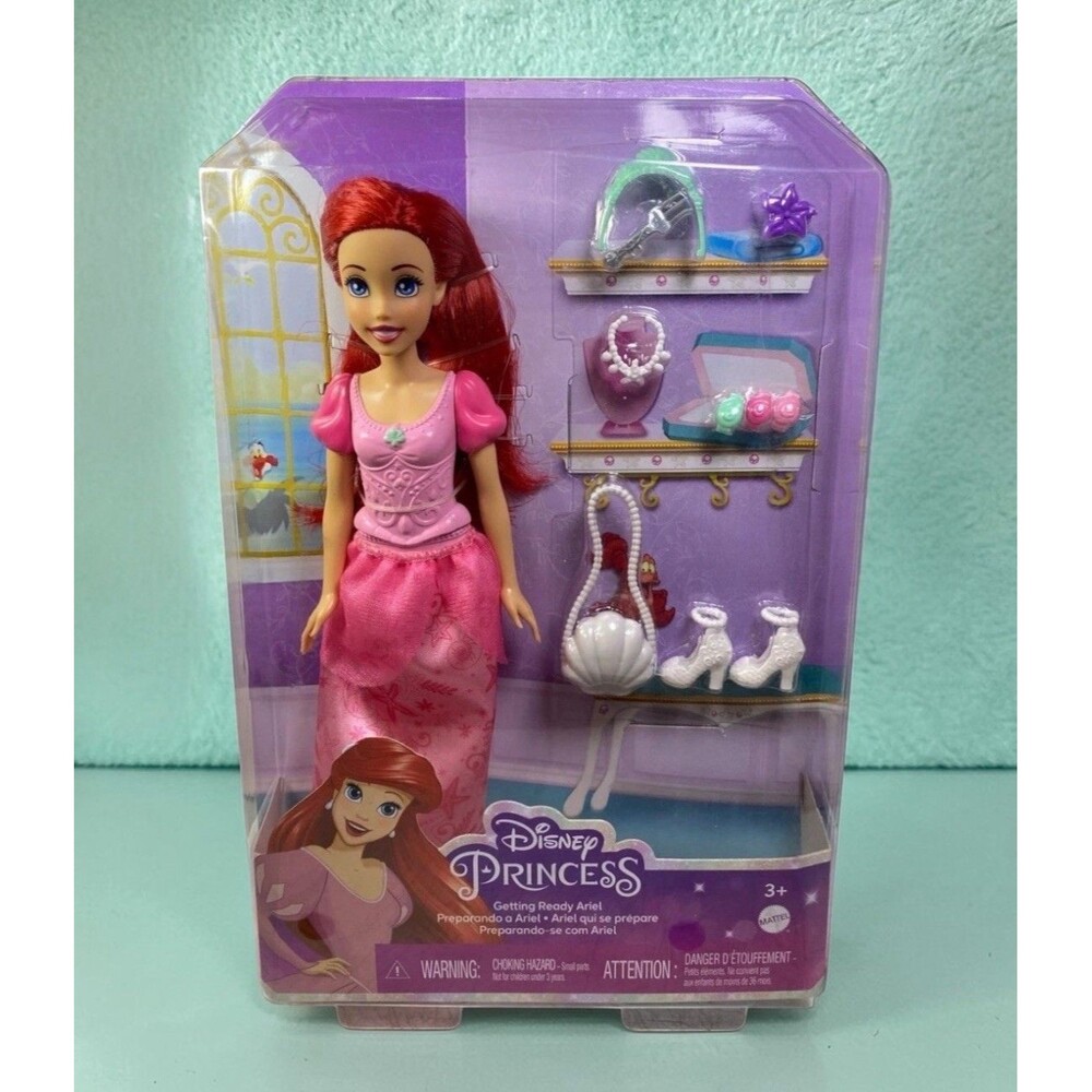 Disney Princess Ariel Getting Ready Doll Accessories Little Mermaid Mattel NIB